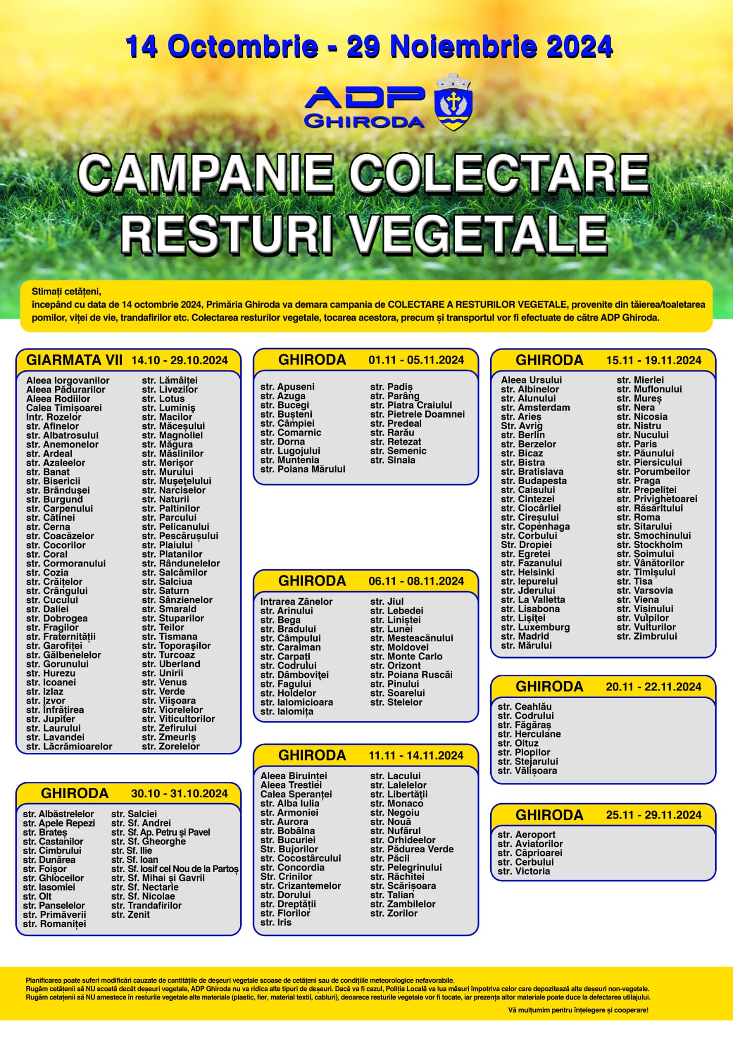 Campanie colectare resturi vegetale